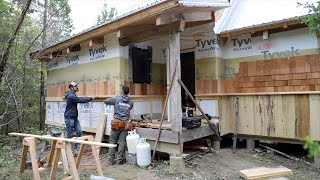 Time Lapse of Cabin Siding Install - Board & Batten Wainscoting