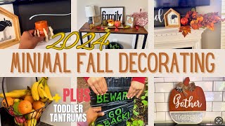 *NEW| MINIMAL FALL DECORATING| FOOTBALL SEASON| + HOW WE HANDLE TODDLER TANTRUMS! #falldecor