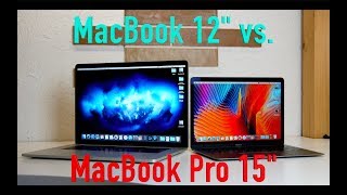 MacBook 12" vs MacBook Pro 15" Touchbar kurzer Test 2018