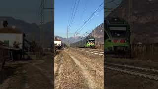 IL SALUTO DELL'ETR.170 GREEN #brennerbahn #ferroviadelbrennero