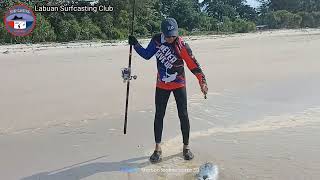 Sebelum Balik Labuan, Singgah Sekejap Mancing Surfcasting Pantai Tjg Aru Lambidan Menumbok Sabah