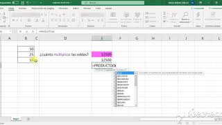 Mini-cápsula 17: EXCEL. Cómo MULTIPLICAR escribiendo la función