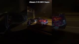 2023 Nissan Z (Upgraded Turbos) VS MKV Toyota Supra (Stock Turbo) #shorts #cars #Supra #Nissan