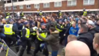 Hooligan riot - Tottenham vs. Arsenal (05/03/16)