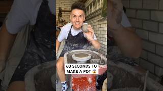 60 SECONDS TO MAKE A POT 😱 #Shorts #Pottery #reaction