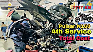 Bajaj Pulsar n160 service. Pusar n160 4th service cost. Bajaj Pulsar n160 fi abs bs6 Bike 2023.