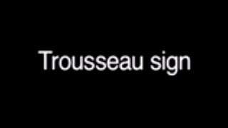 Trousseau sign due to calcium deficiency