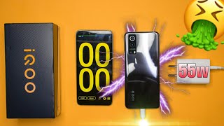 iQOO Z3 55W Fast Charging Test | 0-50% in 19 Min for 4400 mAh? Heating Test Shocking Result 😱