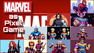 Avengers in pixel 😱🫠 #avengers #marvel #mcu #marvelcomics #marvelstudios #ironman #spiderman