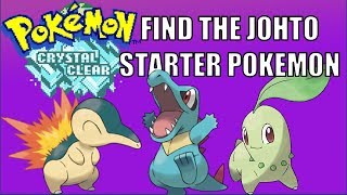 Pokemon Crystal Clear - How to Find the Johto Starters Chikorita, Cyndaquil and Totodile