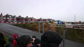 Alistair Hutchinson in a Renault Clio LPG followed by Steve Southall in a Mk2 Ford Escort