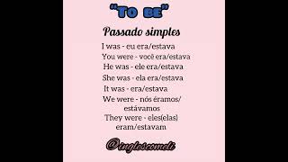 Verbo to be - passado simples