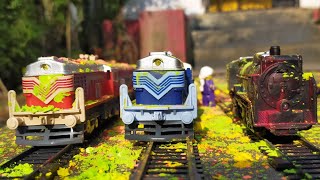 Railway Station Celebrate Holi with Lego and Trains Set