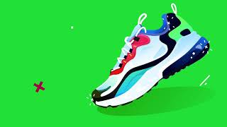 Animated Sports Shoes Green Screen Video