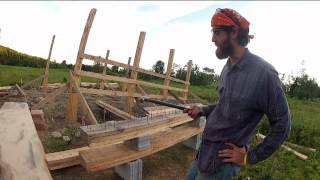 Off-grid Community -019- Driving Nails (who needs a gym!)