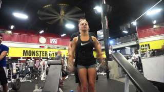 Layla Lalonde Bikini Competitor - Coach James Ayotte - Monster Gym - Shoulder Training