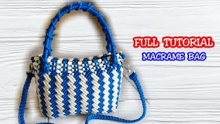 DIY Tutorial. Macrame Bag New Design Full Tutorial, Tutorial Tas Tali Kur Model Terbaru