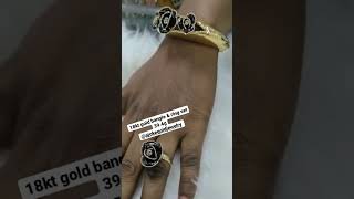 18KARAT GOLD BANGLE AND RING SET, AVAILABLE FOR NEXT DAY DELIVERY.