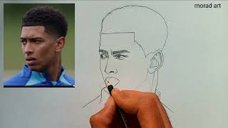 how to draw Jude Bellingham,s face  step by step |Drawing Jude Bellingham