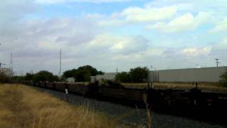 BNSF 6713 detour table train on the KCS at Plano, Tx. 10/08/2011 ©