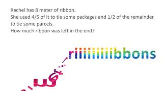 Quick Math Hacks(4) 8 meter ribbons and Rachel