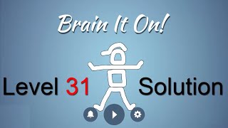 Brain It On Level 31 Solution - Make the balls touch the ground {3 Stars}