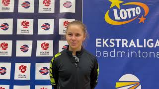 LOTTO Ekstraliga - Wiktoria Dąbczyńska po meczu z Nike Suchedniów - 21.11.2023 - Badminton