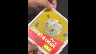 Unboxing Amul Cookies N Cream Gold Ice Cream!#unboxing #icecream #amul #foodshorts #india #dessert