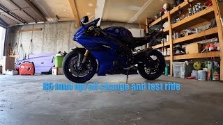 R6 oil change and Test Ride