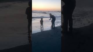 Kids fishing - Sunset- North California