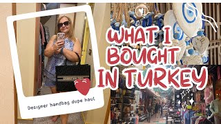 Designer handbag dupe haul from Turkey.