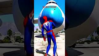 SPIDER-MAN DESTORY THE CARGO PLANE ✈️😮 | #gta5 #youtubeshorts #shortsfeed #shortvideo