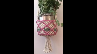 DIY Macrame Large Plant Pot Holder with large Basket | Easy Step-by-Step Tutorial!