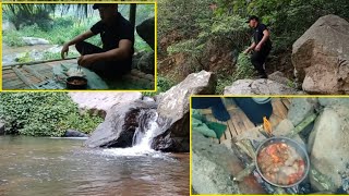 Camping Pinggir Sungai || Menangkap Ikan dan Memasak Jamur Kayu yang Lezat!!