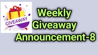 weekly giveaway announcement-8 // new Giveaway // Giveaway telugu // Giveaway gift