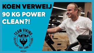 De magie van techniek: Koen Verweij's eerste 90KG Power Clean sinds 3 jaar!