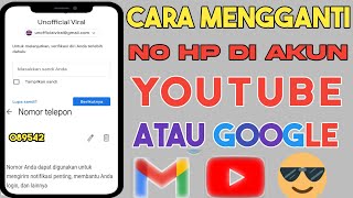 Tutorial Cara Mengganti No Hp Di Akun Youtube Atau Google 2023