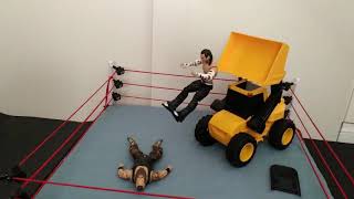 Crazy Jeff Hardy Leg-Drop off a Bulldozer!! (Stop Motion)