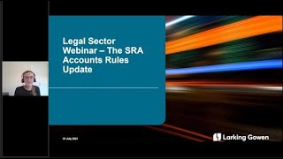 The SRA Accounts Rules Update for the legal sector - 2021