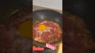 #shorts #cooking corn beef with egg with fried rice