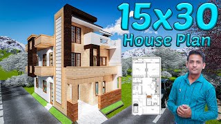 Ghar Ka Naksha | 15x30 House Plan |  15 By 30 Home Design Whatapp No.+917014381214