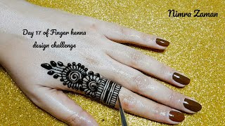 Day 17 of Finger henna design challenge | simple easy mehndi design for starters