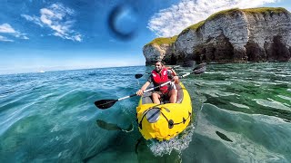 Canoeing in the north sea || Flamborough Beach || Relaxing video