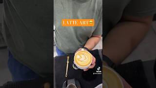 LATTE ART 🔥 easiest latte art 💕 #baristadaily #latte #baristalatteart #barista