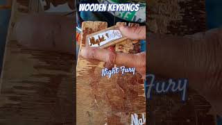 Diy - Night Fury handmade wood keychain making.                  #shorts  #woodworking