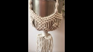 Easy Macrame Large Plant Pot Holder Tutorial for Beginners | Step-by-Step Guide!!