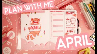 Plan With Me ✨ Turning Red ✨ April 2022 Bullet Journal Setup - Archer & Olive B5