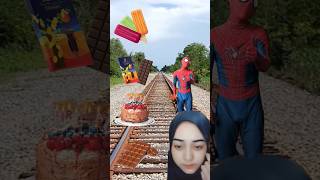 Spiderman has a lot of food #spiderman #funny #satisfying #comedy #shorts #trending