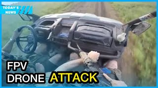 An unsuccessful attack by an enemy FPV dronenear the Ukrainian military in Donetsk region