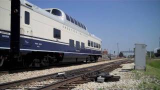 Amtrak 145 Heads Out of Joliet With Private Cars!